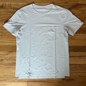 LULULEMON WHITE OPAL CHEST POCKET RELAXED FIT T